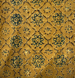 Cotton Ajrak Fabric Yellow Yardage