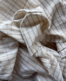 Organic Cotton Light Brown Check Yardage Fabric