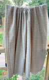 Organic Cotton Light Brown Check Yardage Fabric