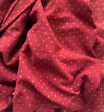 Organic Cotton Red with White Polka Dots Yardage Fabric
