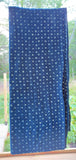 Organic Cotton Indigo with White Polka Dots Yardage Fabric