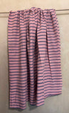 Organic Cotton Pink, Yellow & Gray Stripe Yardage Fabric