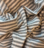 Organic Cotton Gray & White Stripe Yardage Fabric