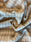 Organic Cotton Light Brown Thick Check Yardage Fabric