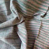 Light Pink & Green Striped Khadi