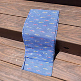 Pre-cut Cotton Ikat: Blue with tiny weaves