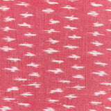 Cotton Ikat Handwoven Fabric: Red with White Motif