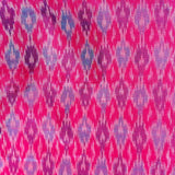 Vintage Silk Ikat Handwoven Pre-Cut Fabric: Pinks & Purples