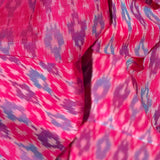 Vintage Silk Ikat Handwoven Pre-Cut Fabric: Pinks & Purples