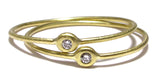 Thin Gold & Diamond Stacking Ring