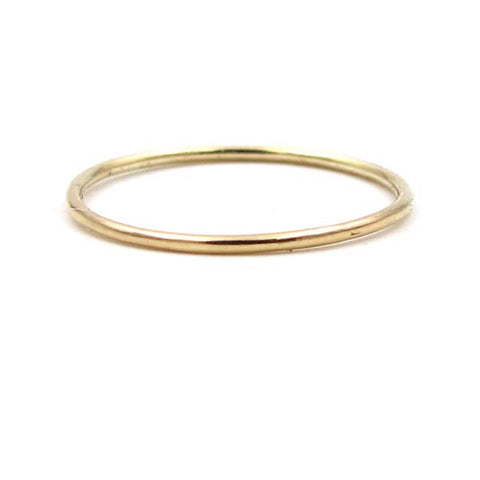 Gold Stacking Ring: Round Wire